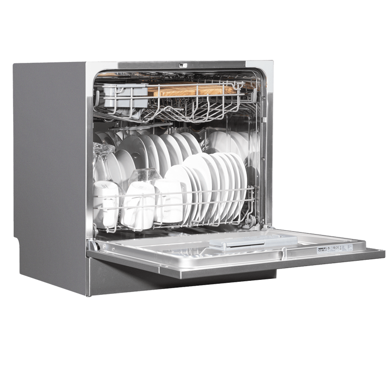 Sealey Baridi Compact Tabletop Dishwasher 8 Place Settings, 6 Programmes, Low Noise, 8L Cycle, Start Delay - Silver 5054630086953 DH87 - Buy Direct from Spare and Square