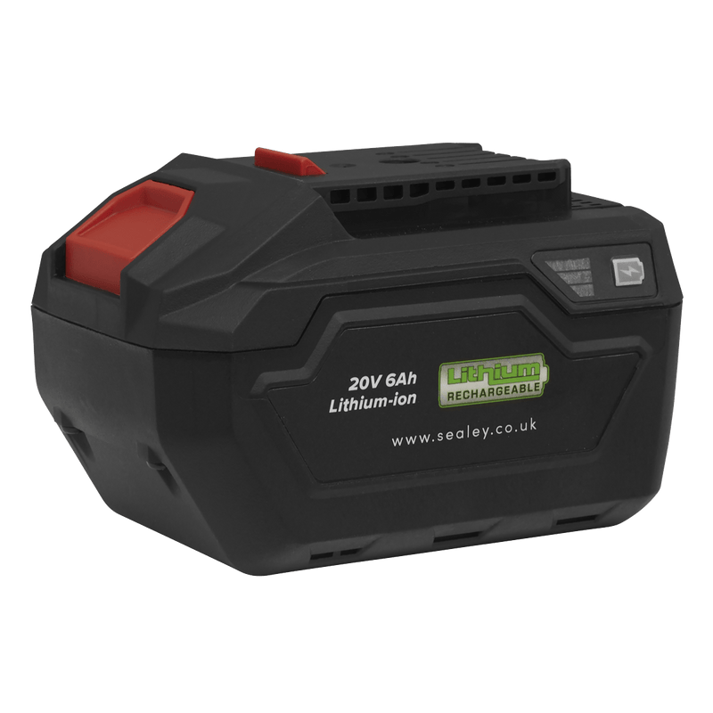 Sealey Batteries & Accessories 20V 6Ah SV20 Series Lithium-ion Power Tool Battery-CP20VBP6 5054511848014 CP20VBP6 - Buy Direct from Spare and Square