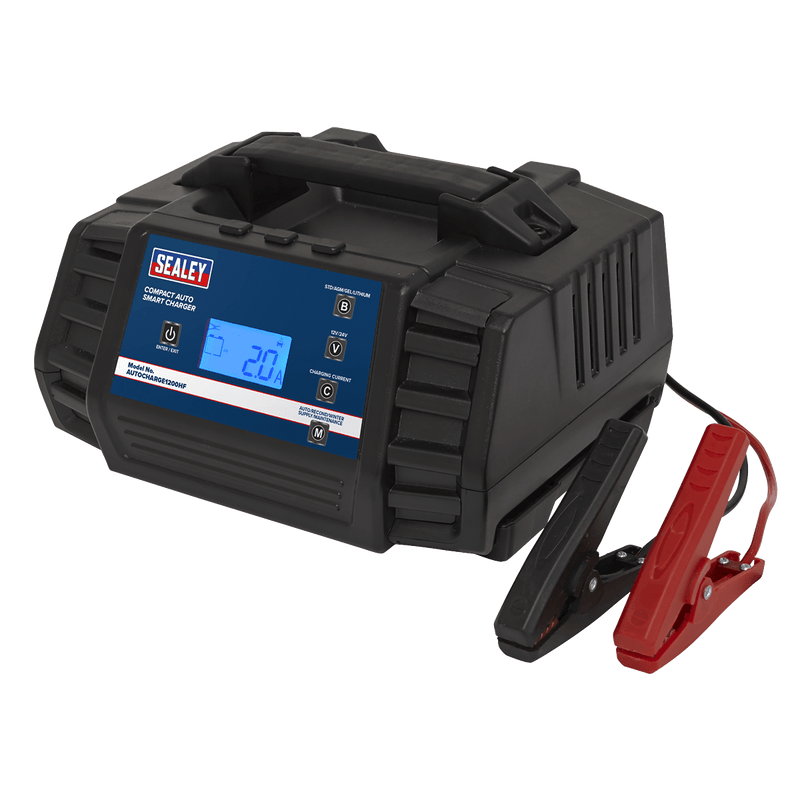 Sealey Battery Maintenance 12A 9-Cycle 12/24V Compact Smart Charger & Maintainer-AUTOCHARGE1200HF 5054511480122 AUTOCHARGE1200HF - Buy Direct from Spare and Square