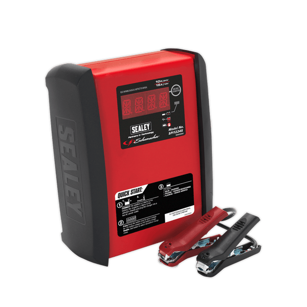 Sealey Battery Maintenance Schumacher® 15A/10A 12//24V Automatic Smart Battery Charger & Maintainer-SPI1224S 5054511234664 SPI1224S - Buy Direct from Spare and Square