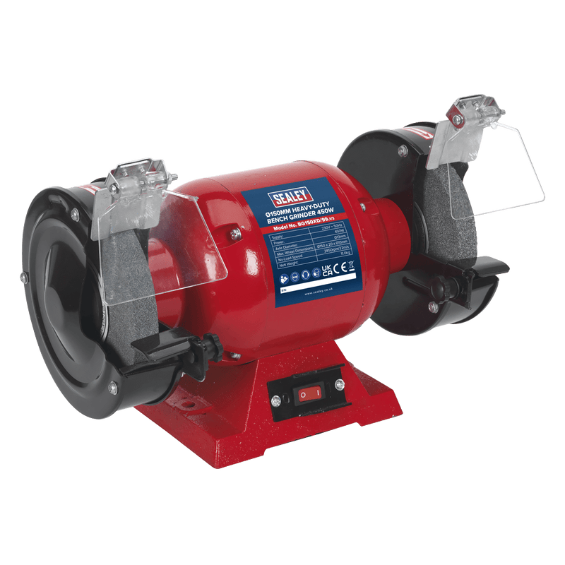 Sealey Bench Grinders Ø150mm Heavy-Duty Bench Grinder 450W-BG150XD/99 5024209058902 BG150XD/99 - Buy Direct from Spare and Square