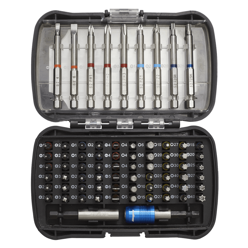 Sealey Bit Sets 71pc Colour-Coded S2 Power Tool Bit Set-S01038 5054511657241 S01038 - Buy Direct from Spare and Square