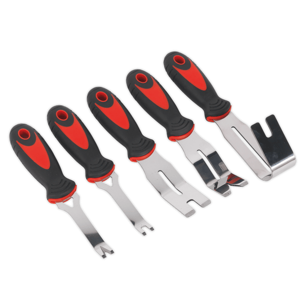Sealey Body & Trim 5pc Door Panel & Trim Clip Removal Tool Set-RT006 5051747385122 RT006 - Buy Direct from Spare and Square