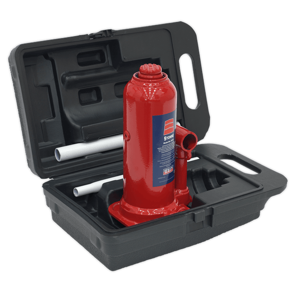 Sealey Bottle Jacks 5 Tonne Bottle Jack with Storage Case-SJ5BMC 5024209632201 SJ5BMC - Buy Direct from Spare and Square