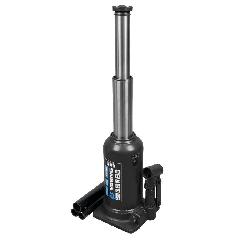 Sealey Bottle Jacks 5 Tonne Bottle Jack with Telescopic Ram-PTBJ5S 5054630192364 PTBJ5S - Buy Direct from Spare and Square