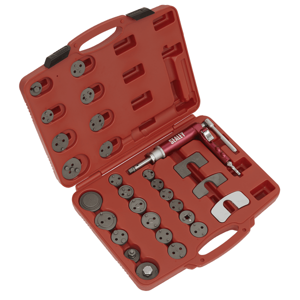 Sealey Braking 29pc Air Operated Brake Wind-Back Tool Kit-VS0286 5051747390768 VS0286 - Buy Direct from Spare and Square
