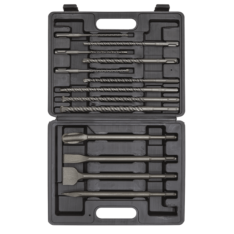 Sealey Breaker Steels, Points & Chisels 13pc SDS Plus Drill Bit & Chisel Set-WDCS 5055111208567 WDCS - Buy Direct from Spare and Square