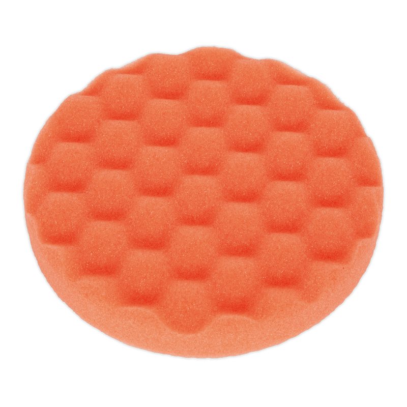 Sealey Buffing & Polishing Ø150 x 25mm Hook-and-Loop Compounding Foam Head - Orange/Firm-PTCCHW150O 5051747982222 PTCCHW150O - Buy Direct from Spare and Square