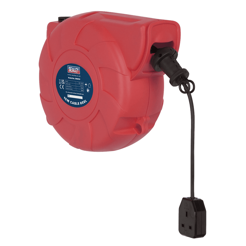Sealey Cable Reels 15m Retracting Cable Reel 230V-CRM151 5051747480421 CRM151 - Buy Direct from Spare and Square