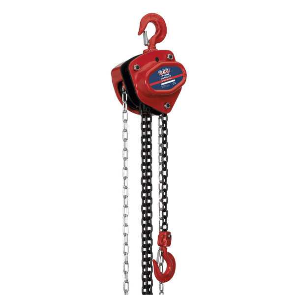 Sealey Chain Blocks & Hoists 1 Tonne Chain Block 2.5m Drop-CB1000 5024209113991 CB1000 - Buy Direct from Spare and Square