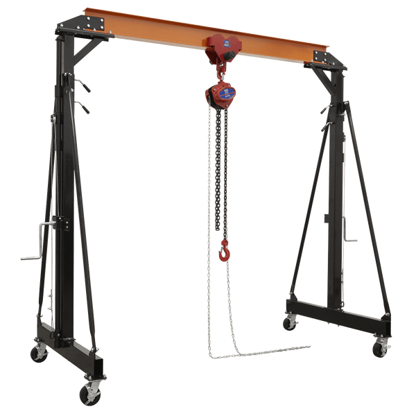 Sealey Chain Blocks & Hoists 2 Tonne Adjustable Portable Lifting Gantry Crane & Hoist Combo-SG2000KIT 5054630149634 SG2000KIT - Buy Direct from Spare and Square