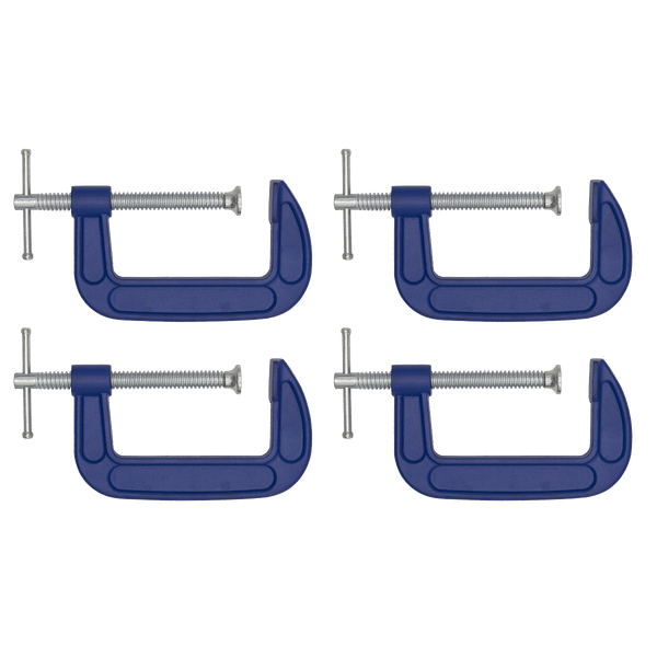 Sealey Clamps 100mm G-Clamp - Pack of 4-AK60044 5054630112041 AK60044 - Buy Direct from Spare and Square