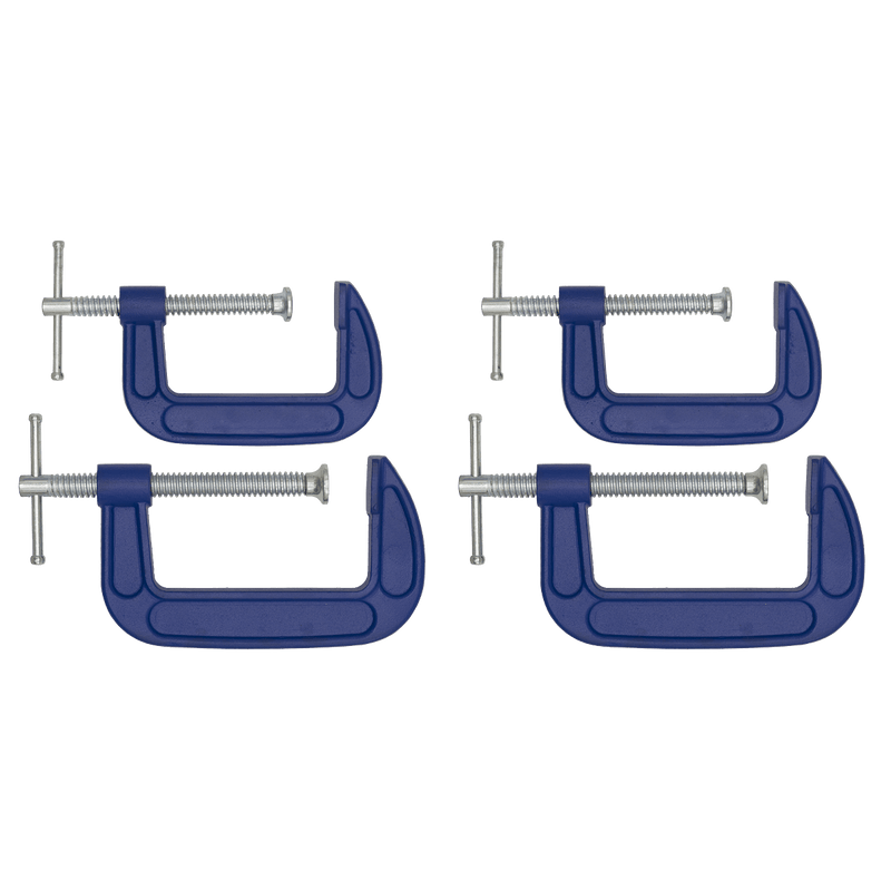 Sealey Clamps 4pc G-Clamp Set-AK6003SET 5054630020056 AK6003SET - Buy Direct from Spare and Square