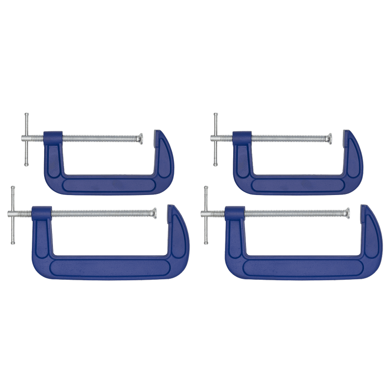 Sealey Clamps 4pc G-Clamp Set-AK6006SET 5054630020063 AK6006SET - Buy Direct from Spare and Square