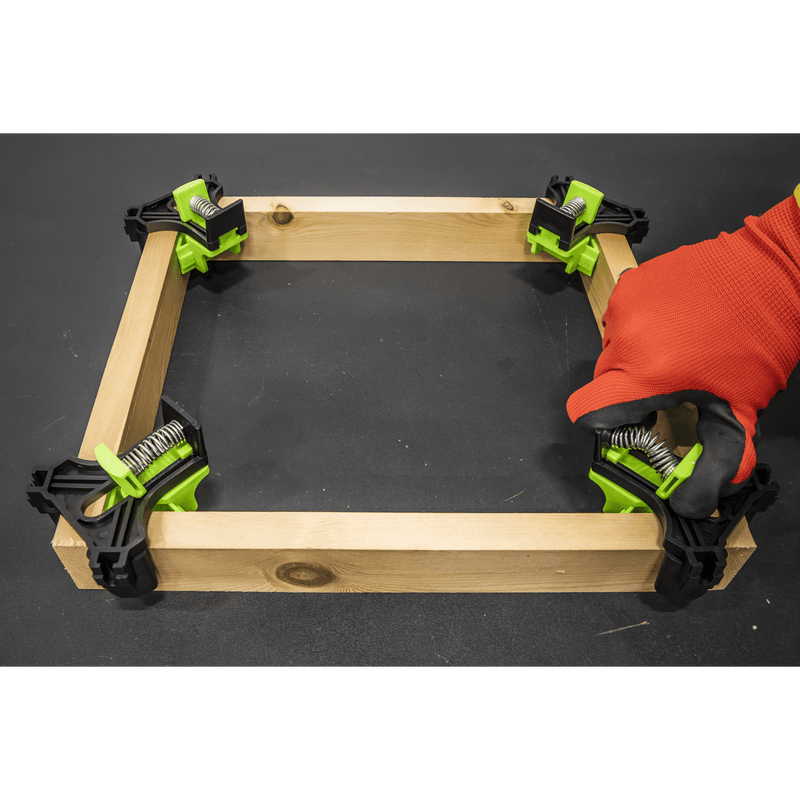 Sealey Clamps 4pc Mitre Wood Corner Clamp Set-QBC04 5054630219313 QBC04 - Buy Direct from Spare and Square