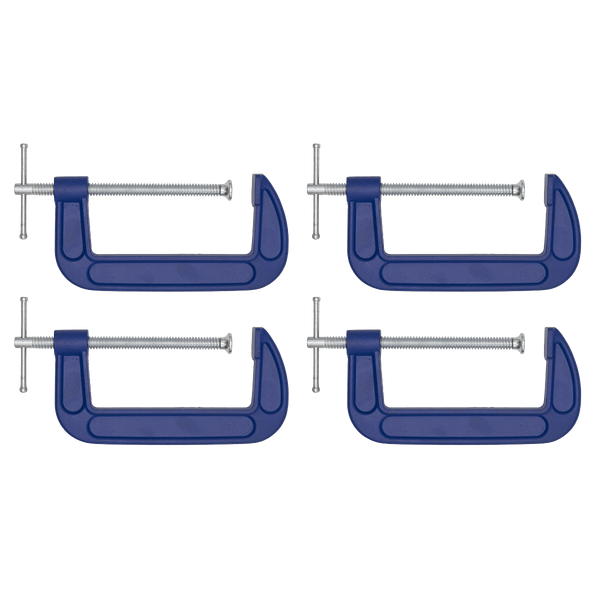 Sealey Clamps G-Clamp 150mm - Pack of 4-AK60064 5054630112058 AK60064 - Buy Direct from Spare and Square