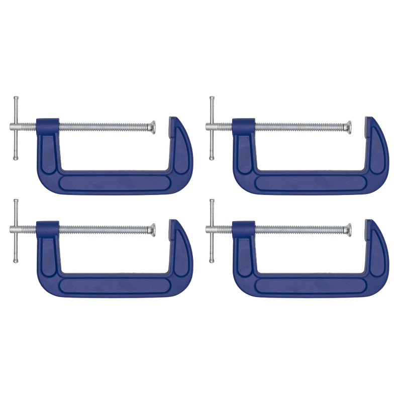 Sealey Clamps G-Clamp 150mm - Pack of 4-AK60064 5054630112058 AK60064 - Buy Direct from Spare and Square