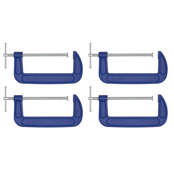 Sealey Clamps G-Clamp 200mm - Pack of 4-AK60084 5054630112065 AK60084 - Buy Direct from Spare and Square