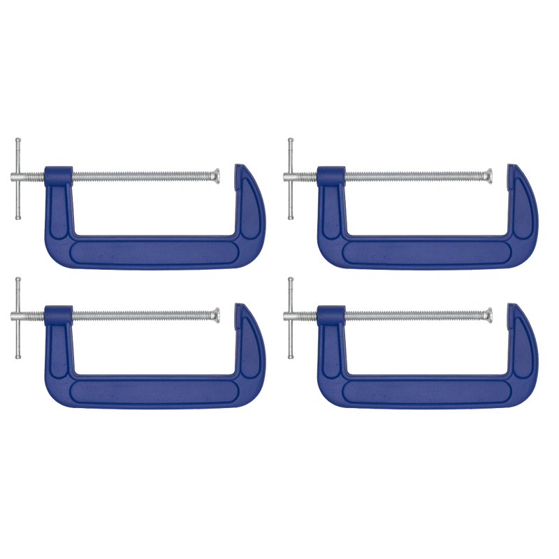 Sealey Clamps G-Clamp 200mm - Pack of 4-AK60084 5054630112065 AK60084 - Buy Direct from Spare and Square