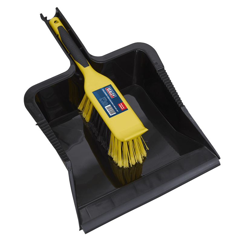 Sealey Cleaning Aids Bulldozer Yard Dustpan & Brush Set-BM04HX 5054511622515 BM04HX - Buy Direct from Spare and Square