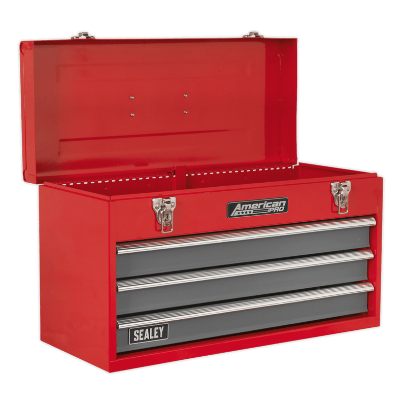Sealey Combo Kits 3 Drawer Portable Tool Chest with Ball-Bearing Slides & 93pc Tool Kit-AP9243BBCOMBO 5051747535442 AP9243BBCOMBO - Buy Direct from Spare and Square