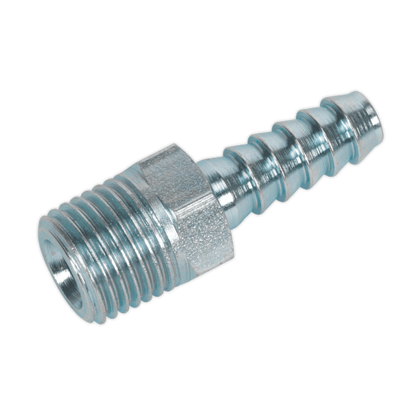Sealey Couplings Standard Screwed Tailpiece Male 1/4"BSPT - 1/4" Hose - Pack of 5-AC08 5024209608930 AC08 - Buy Direct from Spare and Square