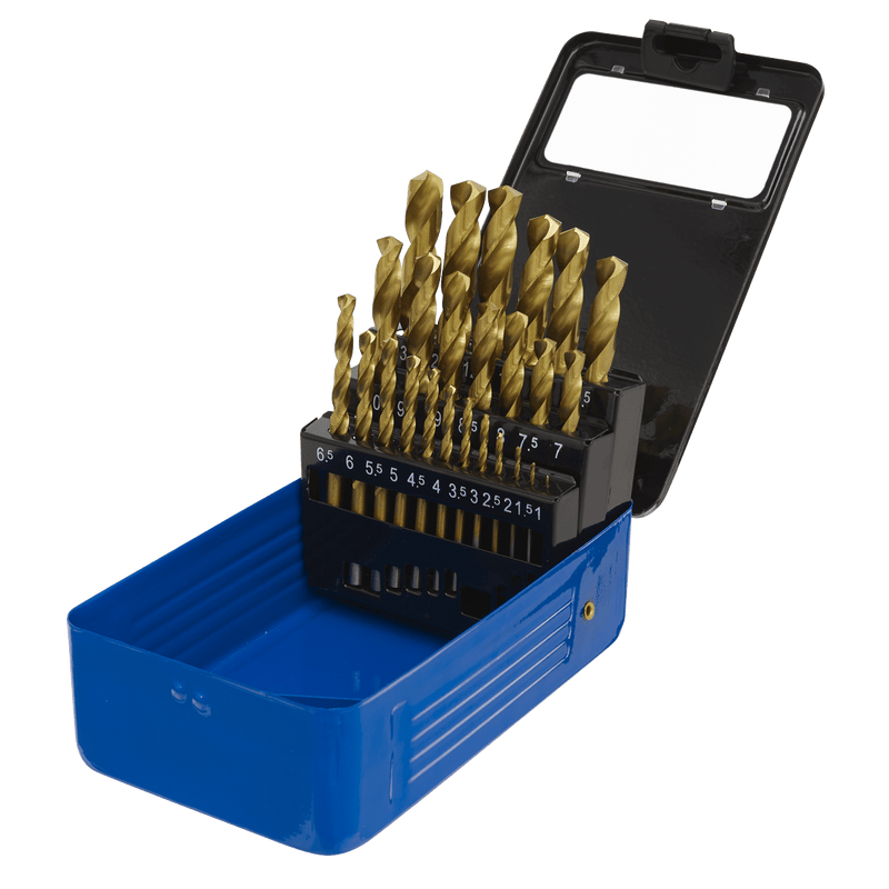 Sealey Drill Bits & Sets 25pc HSS Fully Ground Drill Bit Set-AK4725 5024209474030 AK4725 - Buy Direct from Spare and Square