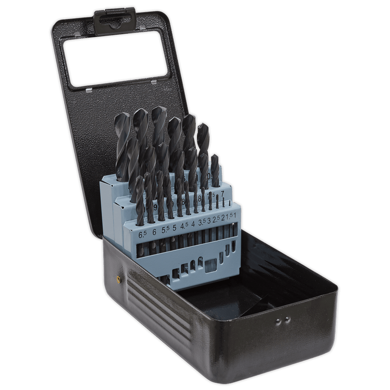 Sealey Drill Bits & Sets 25pc HSS Roll Forged Drill Bit Set Ø1-13mm-DBS25RF 5054511375084 DBS25RF - Buy Direct from Spare and Square