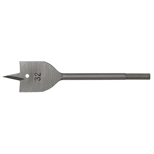 Sealey Drill Bits & Sets Ø32mm x 152mm Flat Wood Bit-FWB32 5055257200265 FWB32 - Buy Direct from Spare and Square