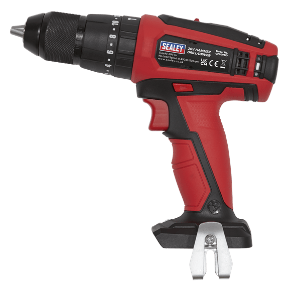 Sealey Drill Sealey 20v SV20 Series 13mm Hammer Drill / Driver - BODY ONLY CP20VDD - Buy Direct from Spare and Square
