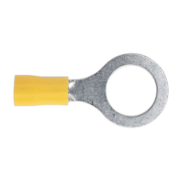 Sealey Electrical Ø13mm (1/2") Yellow Easy-Entry Ring Terminal - Pack of 100-YT17 5054511012767 YT17 - Buy Direct from Spare and Square