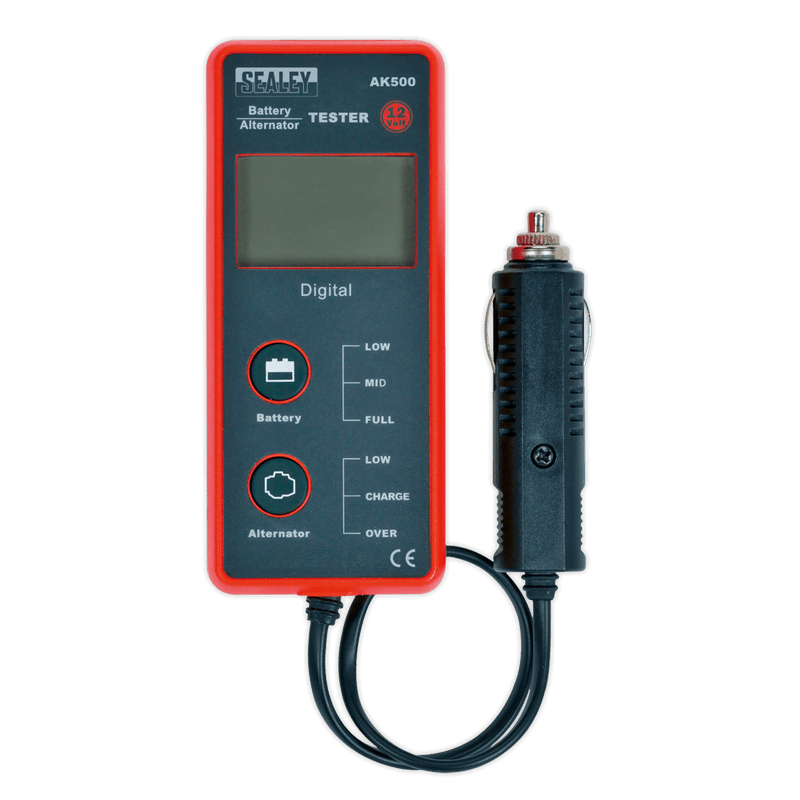 Sealey Electrics 12V Battery & Alternator Tester - LCD Screen-AK500 5054511044430 AK500 - Buy Direct from Spare and Square