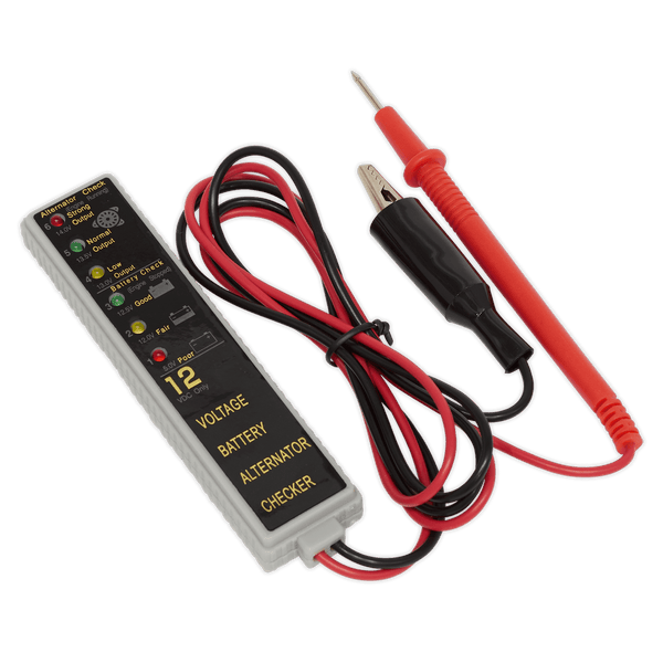 Sealey Electrics 12V LED Battery & Alternator Tester-AK400 5054511400717 AK400 - Buy Direct from Spare and Square
