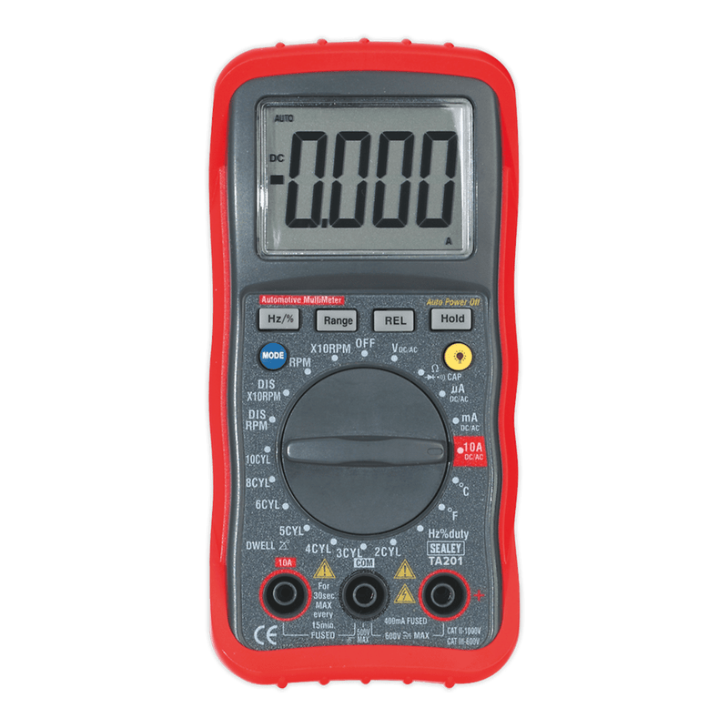Sealey Electrics 13-Function Digital Automotive Analyser with Inductive Coupler-TA201 5024209695374 TA201 - Buy Direct from Spare and Square