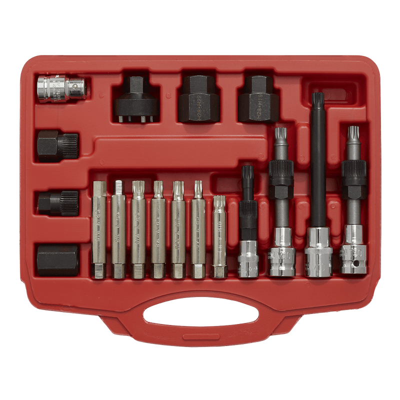Sealey Electrics 18pc Alternator Freewheel Pulley Removal Set-SX402 5051747438149 SX402 - Buy Direct from Spare and Square
