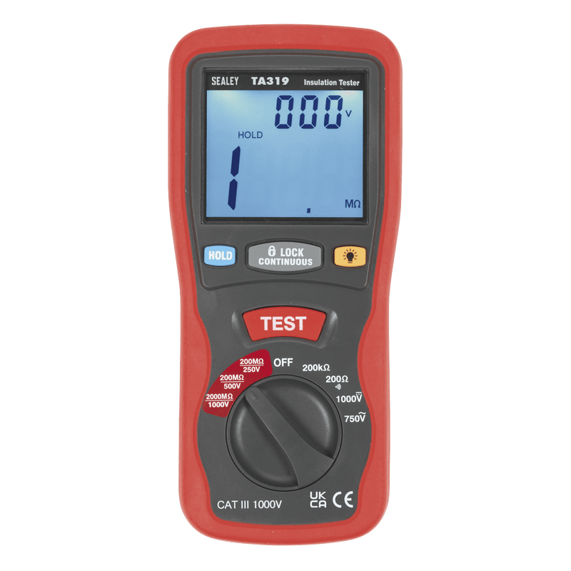 Sealey Electrics Digital Insulation Tester-TA319 5054630019869 TA319 - Buy Direct from Spare and Square