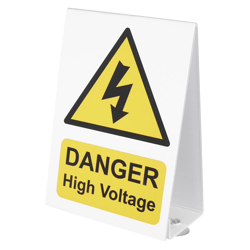 Sealey Electrics High Voltage Vehicle Warning Sign-HVS1 5054630036446 HVS1 - Buy Direct from Spare and Square