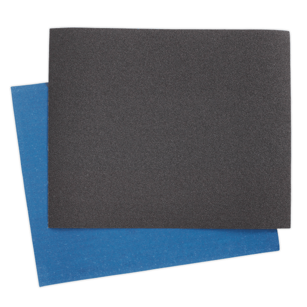 Sealey Emery Papers 230 x 280mm Emery Sheet Blue Twill 120Grit - Pack of 25-ES2328120 5054511046496 ES2328120 - Buy Direct from Spare and Square