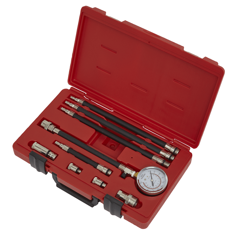 Sealey Engine 10pc Petrol Engine Compression Test Kit-VSE206 5024209869058 VSE206 - Buy Direct from Spare and Square