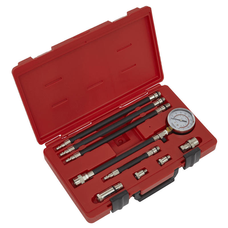 Sealey Engine 10pc Petrol Engine Compression Test Kit-VSE206 5024209869058 VSE206 - Buy Direct from Spare and Square