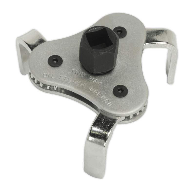 Sealey Engine 3/8" & 1/2"Sq Drive Oil Filter Claw Wrench Ø63-103mm Capacity-AK642 5024209287135 AK642 - Buy Direct from Spare and Square