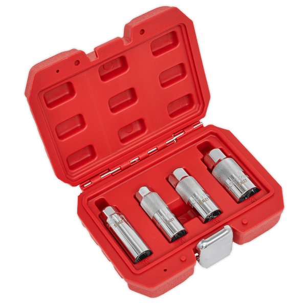 Sealey Engine 4pc 3/8"Sq Drive Spark Plug Socket Set-AK6556 5054511341386 AK6556 - Buy Direct from Spare and Square