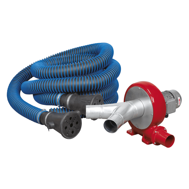 Sealey Exhaust Tools 370W Exhaust Fume Extraction System Twin Duct-EFS102 5051747653023 EFS102 - Buy Direct from Spare and Square