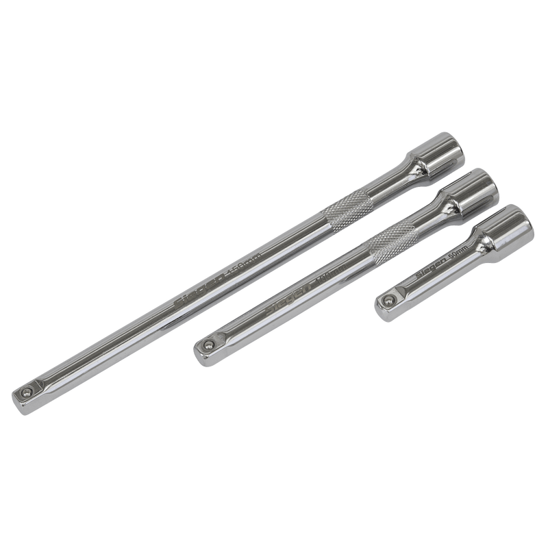 Sealey Extension Bars 3pc 1/4"Sq Drive Extension Bar Set-S0718 5054511784954 S0718 - Buy Direct from Spare and Square