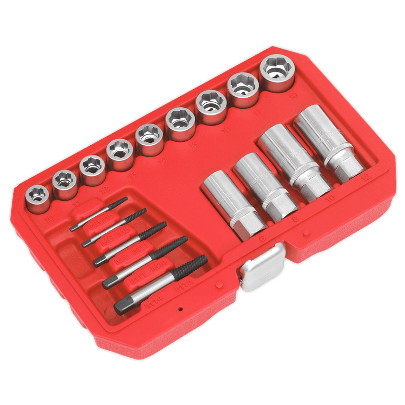 Sealey Extractors 18pc Bolt, Stud & Screw Extractor Set-AK751 5054511355628 AK751 - Buy Direct from Spare and Square