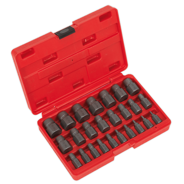 Sealey Extractors 25pc Multi-Spline Screw Extractor Set-AK8182 5054511112634 AK8182 - Buy Direct from Spare and Square