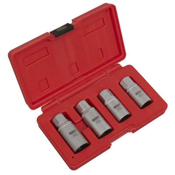 Sealey Extractors 4pc 1/2"Sq Drive Stud Extractor Set-AK723 5054511346435 AK723 - Buy Direct from Spare and Square