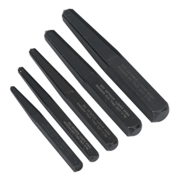 Sealey Extractors 5pc Square Type Screw Extractor Set-AK719 5024209254526 AK719 - Buy Direct from Spare and Square