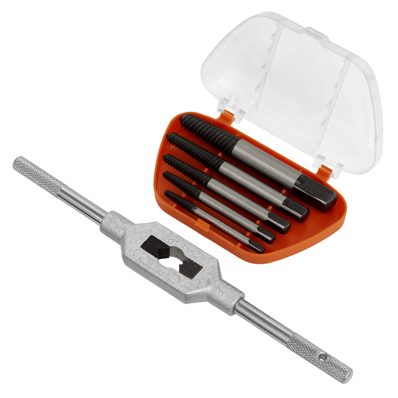 Sealey Extractors 6pc Helix Type Screw Extractor Set with Tap Wrench-AK721 5054630086755 AK721 - Buy Direct from Spare and Square