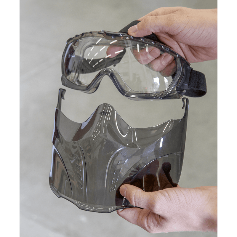 Sealey Eye & Face Protection Safety Goggles with Detachable Face Shield-SSP76 5051747909250 SSP76 - Buy Direct from Spare and Square